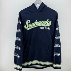 Seattle Seahawks Hoodie Men’s Medium NFL Team Apparel Pullover Logo Sweatshirt